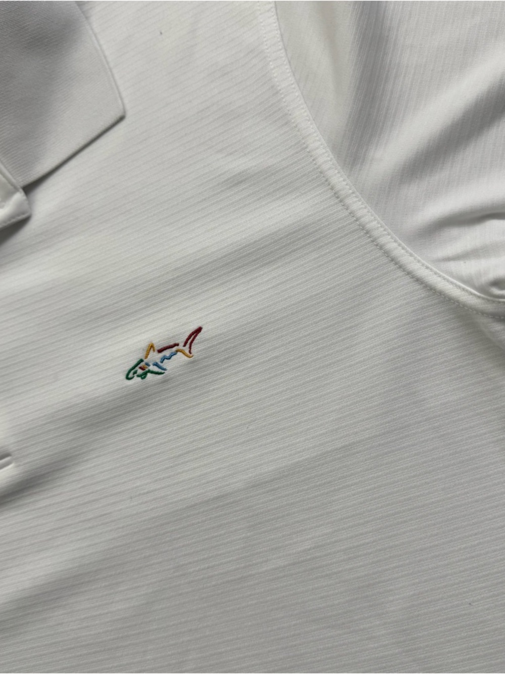 Greg Norman Play Dry Moisture Wicking White Polo Golf Shirt Men's M Short Sleeve - Picture 3 of 6